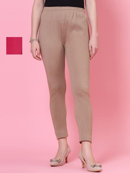 women set of 2 mid-rise multicolored full length leggings - 20683315 - Very Small Image - 1