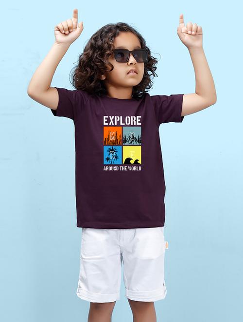 boys front print short sleeve t-shirt - 20683542 - Very Small Image - 1