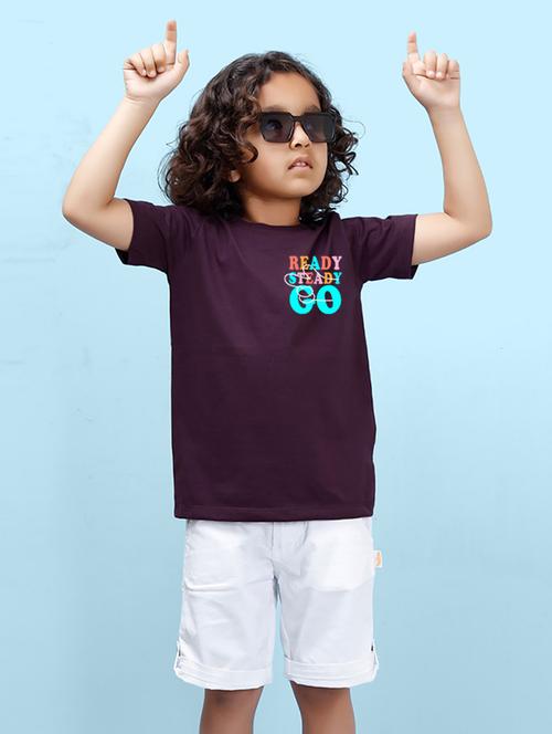boys placement print cotton t-shirt - 20683547 - Very Small Image - 1
