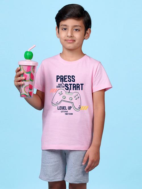 boys front print short sleeve t-shirt - 20683561 - Very Small Image - 1