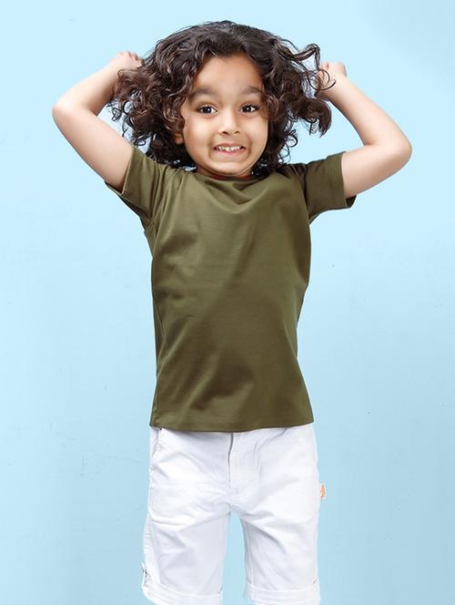 olive cotton tshirt - 20683575 - Very Small Image - 1