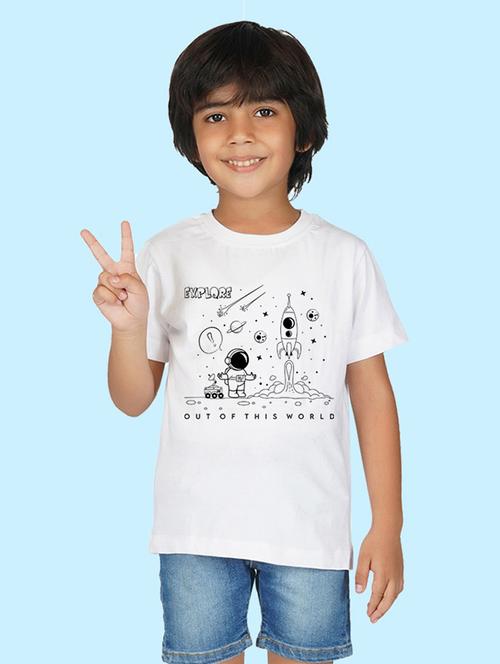 boys front print short sleeve t-shirt - 20683612 - Very Small Image - 1