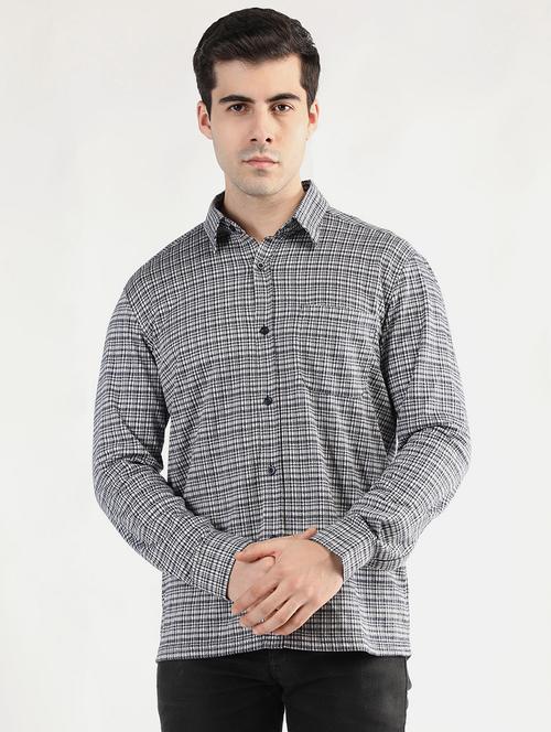 black cotton blend casual shirt - 20683774 - Very Small Image - 1