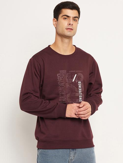 men long sleeved front printed sweatshirt - 20683970 - Very Small Image - 1