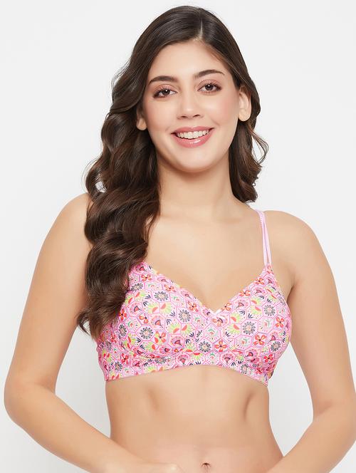 pink polyamide regular bra - 20684154 - Very Small Image - 1