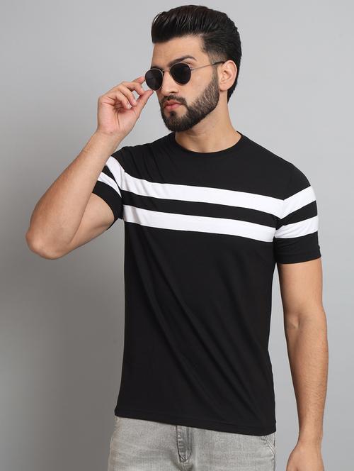 black cotton blend t-shirt - 20684202 - Very Small Image - 1