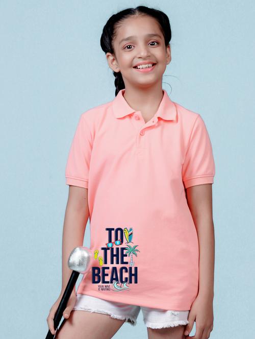 girls placement print cotton t-shirt - 20684374 - Very Small Image - 1