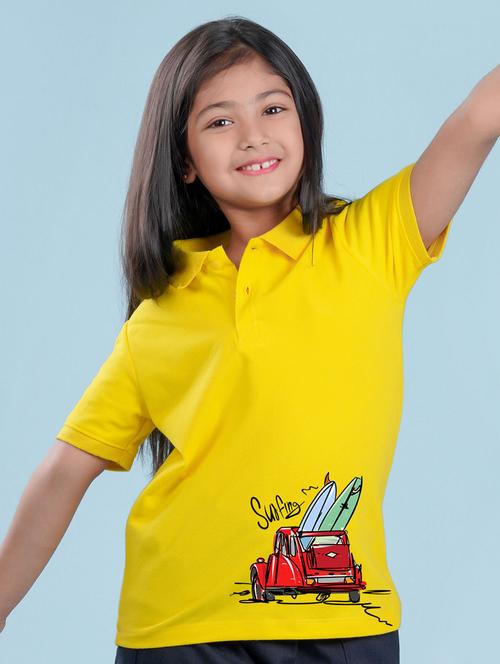 girls placement print cotton tee - 20684383 - Very Small Image - 1