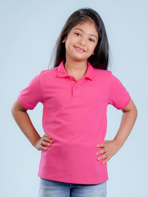 girls back print polo cotton tee - 20684397 - Very Small Image - 1