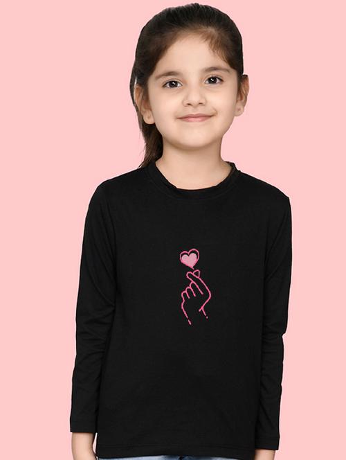 girls round neck graphic printed tees - 20684493 - Very Small Image - 1
