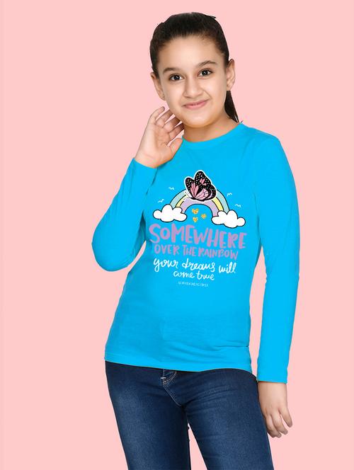 girls graphic printed round neck regular tee - 20684556 - Very Small Image - 1