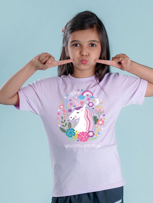 girls lavender cotton graphic tee - 20684591 - Very Small Image - 1