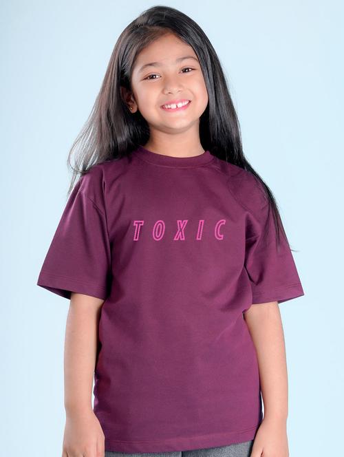 girls graphic printed round neck regular tee - 20684630 - Very Small Image - 1