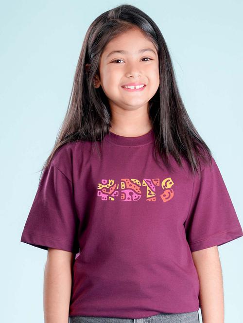 girls graphic printed round neck regular tee - 20684679 - Very Small Image - 1