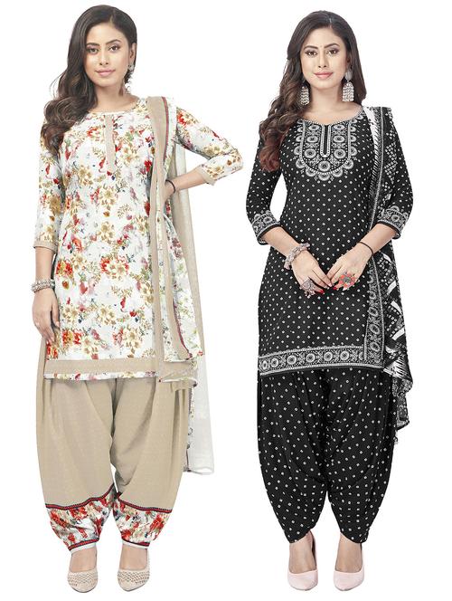 women multi color pack of 2 printed unstitched suits - 20685445 - Very Small Image - 1