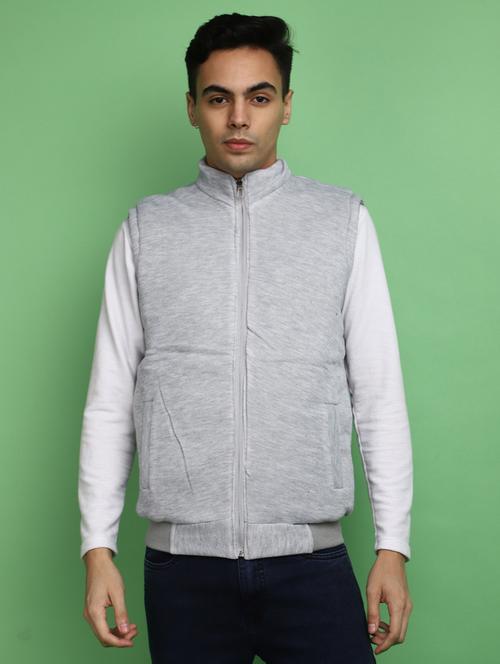 green detailed casual sleeveless reversible jacket - 20686366 - Very Small Image - 1