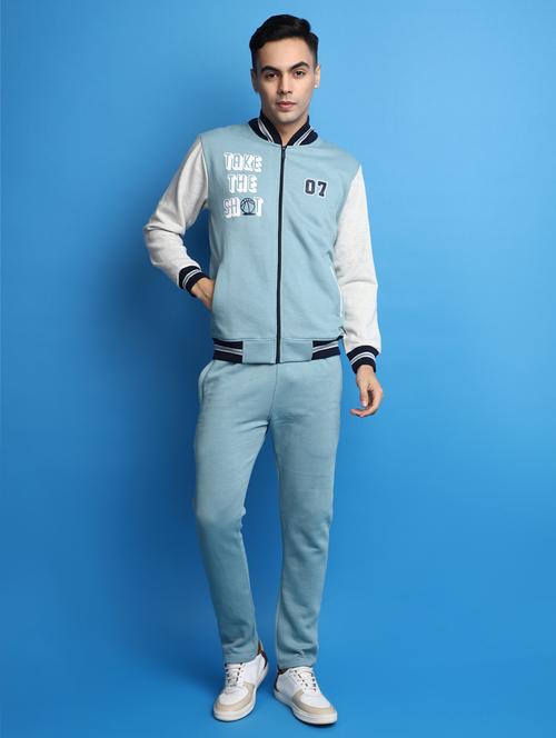 light blue typographic detailed track suit - 20686538 - Very Small Image - 1