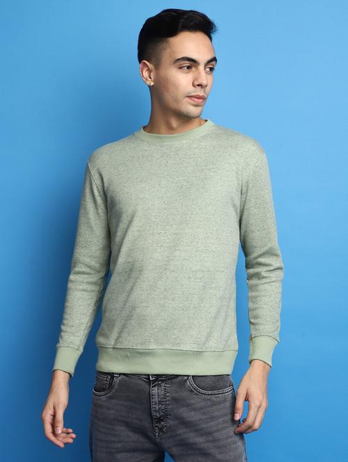 green cotton plain sweatshirt - 20686718 - Very Small Image - 1
