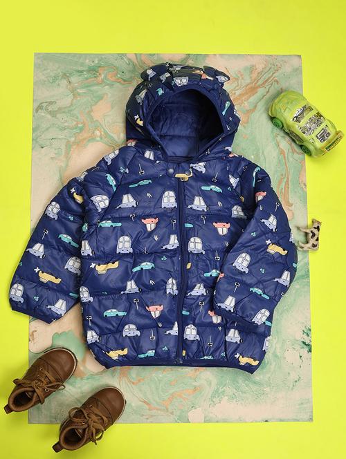 kids quirky printed quilted jacket - 20687242 - Very Small Image - 1