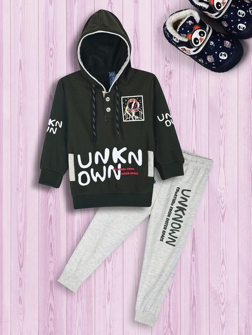 kids wool blend full lenght twin set - 20687547 - Very Small Image - 1
