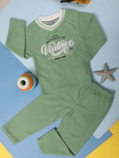 kids wool blend full lenght twin set - 20687559 - Very Small Image - 1