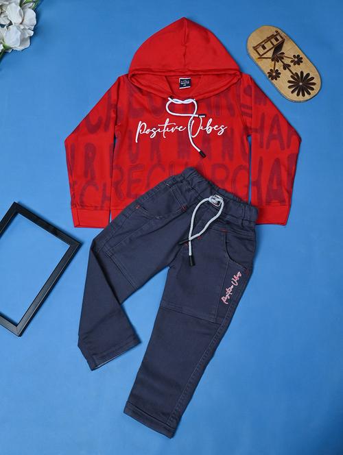 kids wool blend full lenght twin set - 20687569 - Very Small Image - 1