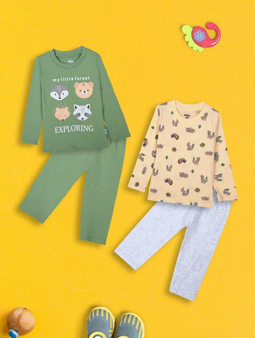 kids pack of 2 full lenght twin set - 20687621 - Very Small Image - 1