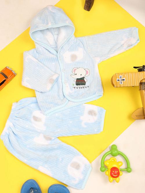 kids woolen full lenght twin set - 20687657 - Very Small Image - 1