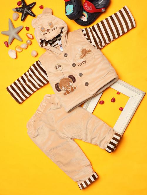 kids woolen full lenght twin set - 20687748 - Very Small Image - 1