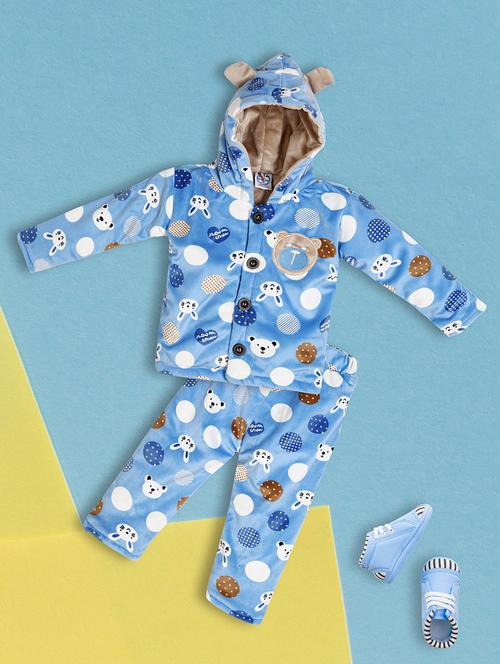 kids woolen full lenght twin set - 20687750 - Very Small Image - 1
