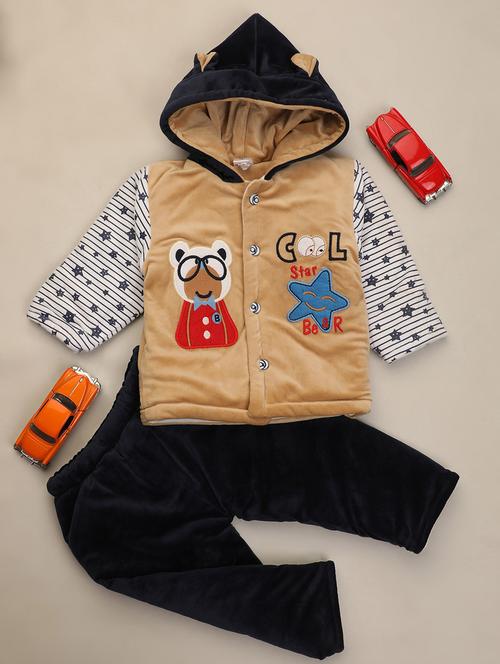 kids woolen full lenght twin set - 20687763 - Very Small Image - 1