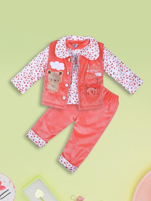 kids woolen full lenght twin set - 20687768 - Very Small Image - 1
