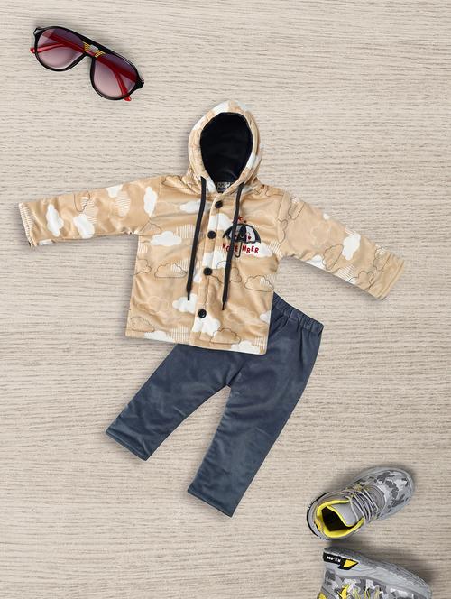 kids woolen full lenght twin set - 20687770 - Very Small Image - 1