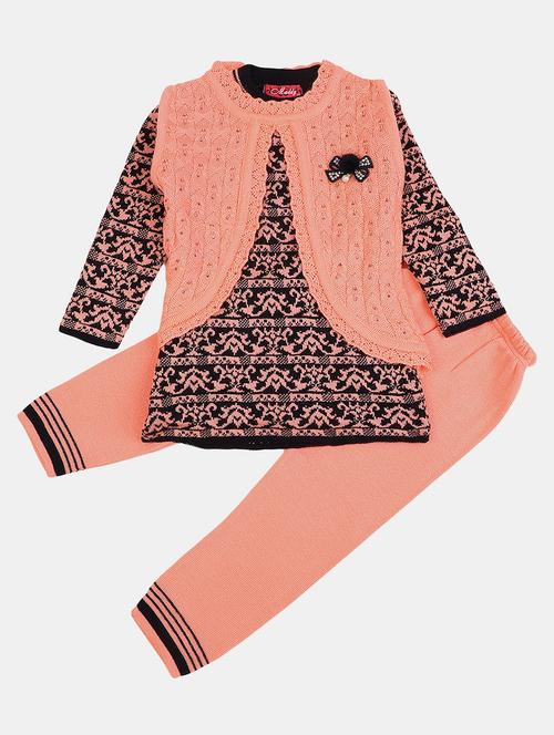 kids woolen full lenght twin set - 20687784 - Very Small Image - 1