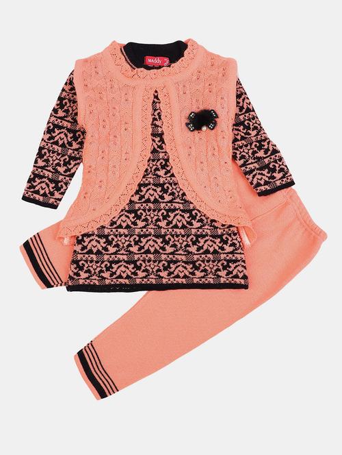 kids woolen full lenght twin set - 20687785 - Very Small Image - 1