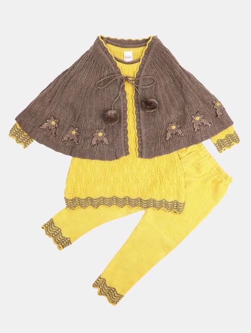 kids woolen full lenght twin set - 20687791 - Very Small Image - 1