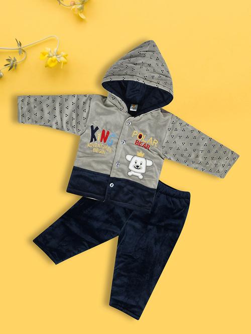 kids wool blend full lenght twin set - 20687860 - Very Small Image - 1