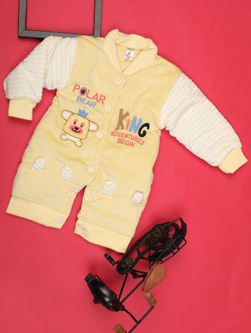 kids velvet full sleeve romper - 20687861 - Very Small Image - 1