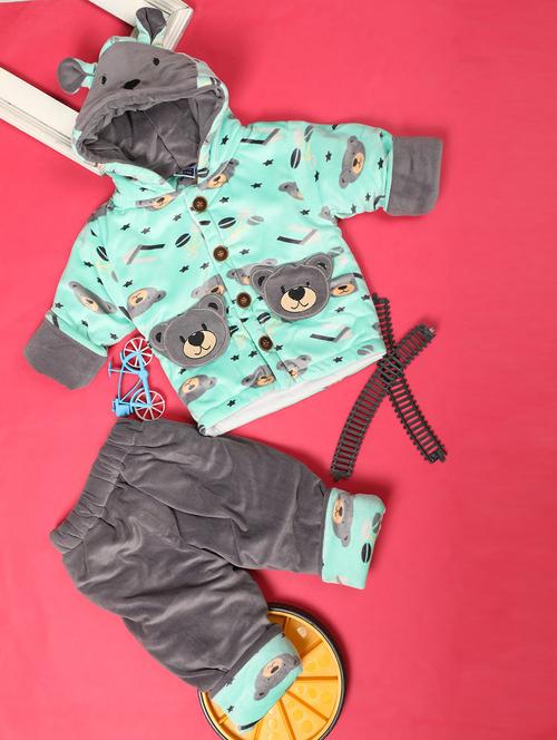 kids wool blend full lenght twin set - 20687876 - Very Small Image - 1