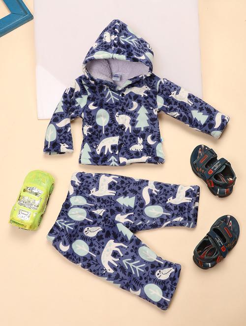 kids wool blend full lenght twin set - 20687883 - Very Small Image - 1