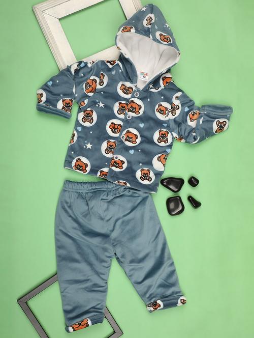 kids wool blend full lenght twin set - 20687886 - Very Small Image - 1