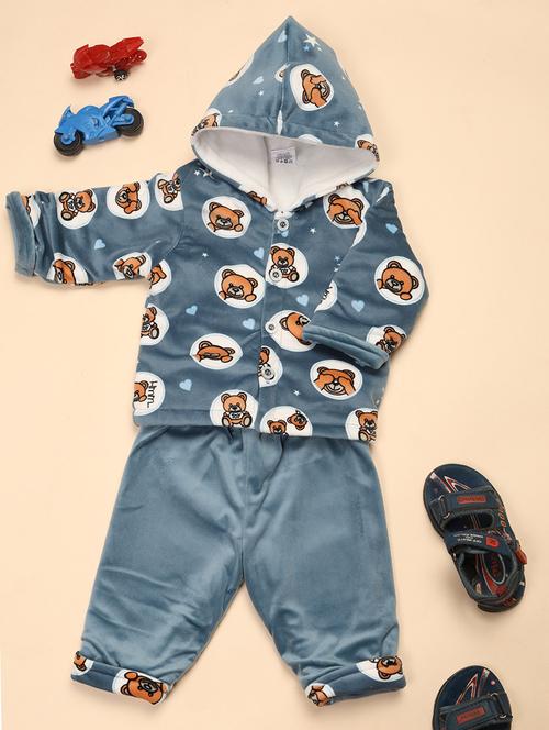 kids wool blend full lenght twin set - 20687897 - Very Small Image - 1