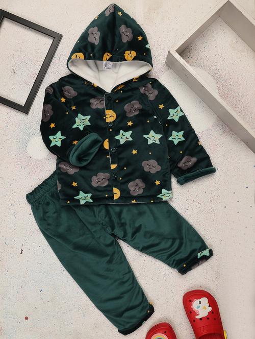 kids wool blend full lenght twin set - 20687903 - Very Small Image - 1