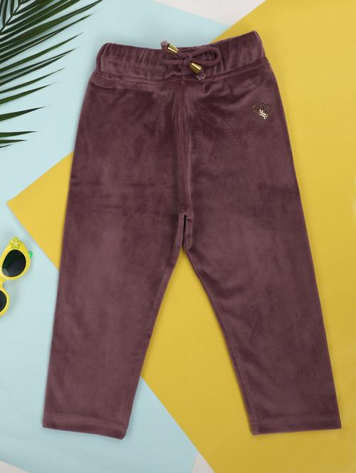 girls mid rise solid track pant - 20688011 - Very Small Image - 1