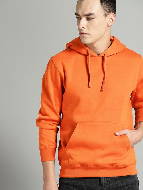 orange fleece plain sweatshirt - 20688350 - Very Small Image - 1