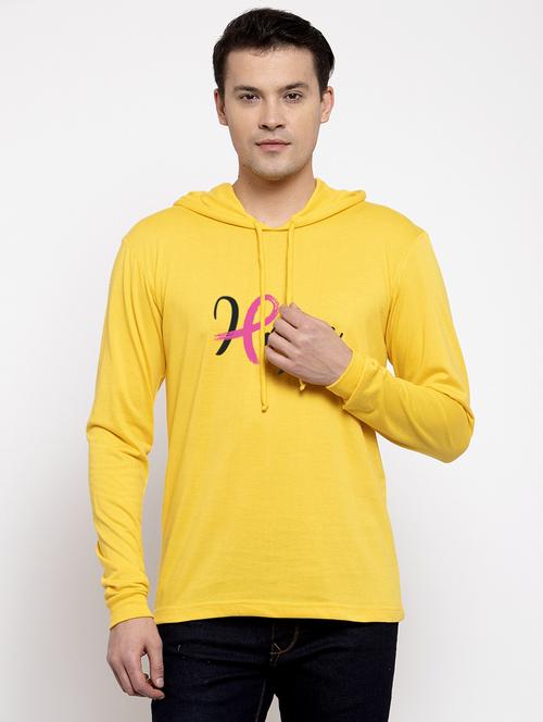 yellow cotton chest print sweatshirt - 20688473 - Very Small Image - 1