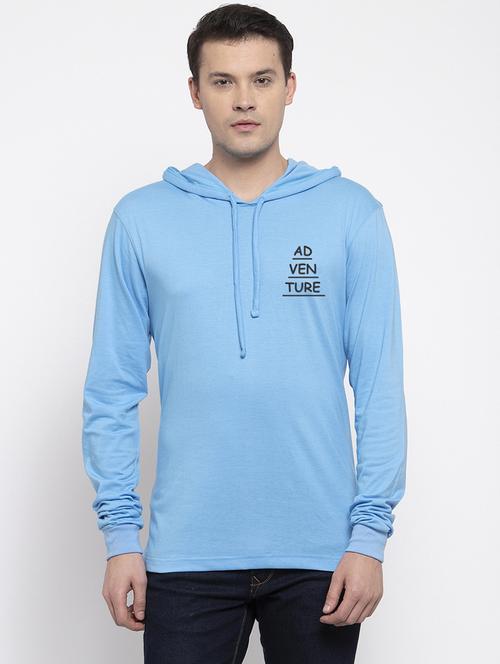 turquoise cotton chest print sweatshirt - 20688502 - Very Small Image - 1