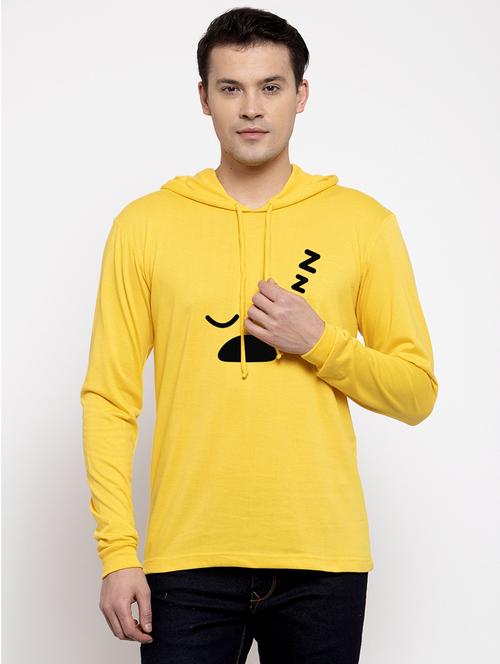 yellow cotton chest print sweatshirt - 20688514 - Very Small Image - 1