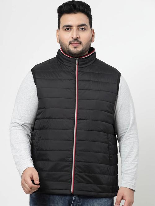 men solid sleeveless quilted jacket - 20688779 - Very Small Image - 1