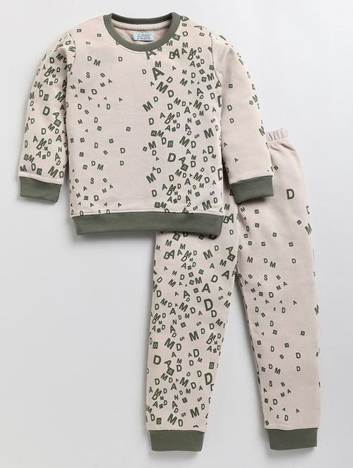 kids woolen full lenght twin set - 20703428 - Very Small Image - 1